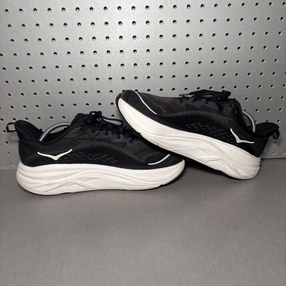 Hoka One One Skyflow Shoes Mens Sz 12 Black White Running Walking Athletic Gym - Picture 8 of 14